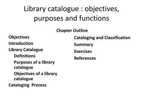State The Functions Of A Library Catalogue