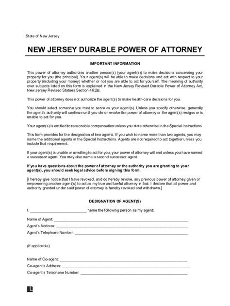 State of New Jersey Power of Attorney Form: Everything You Need to Know in 2023