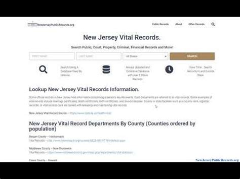 State of New Jersey Vital Statistics: 2023 Update