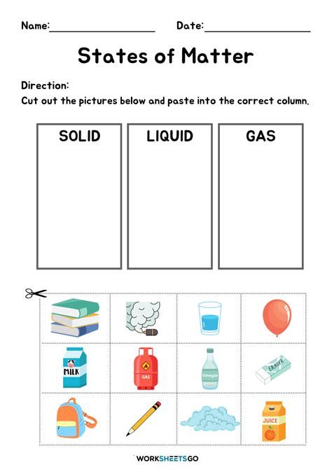 States of Matter Worksheet: Explore the 5 Forms of Matter