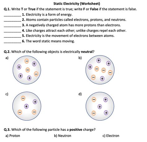 Static Electricity Charge Worksheet Answers Reader