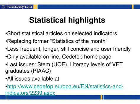 Statistical Highlights