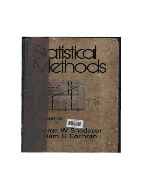 Statistical Methods Snedecor And Cochran Ebook Epub