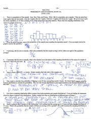 Statistics Answer Key Test 15a PDF