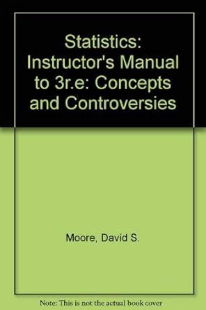 Statistics Concepts And Controversies Solution Manual Kindle Editon