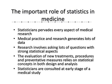 Statistics Projects for Statisticians in Medicine