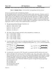 Statistics Test 12c Answer Key Epub