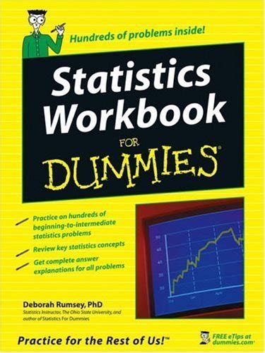 Statistics Workbook For Dummies For Dummies Lifestyles Paperback Kindle Editon