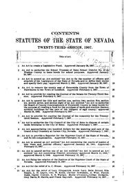 Statutes of the State of Nevada... Reader