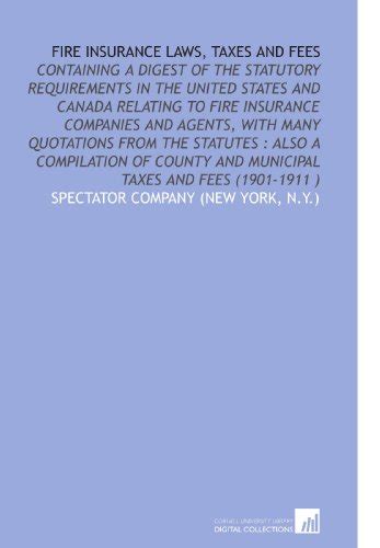 Statutory Requirements Relating to Insurance in the United States and Canada Epub