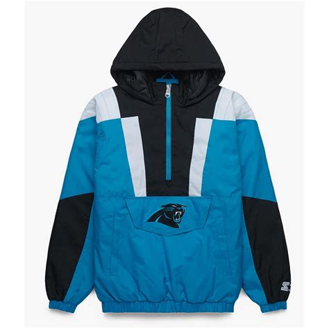 Stay Warm and Show Your Team Spirit with the Carolina Panthers Fleece-Lined Hooded Jacket