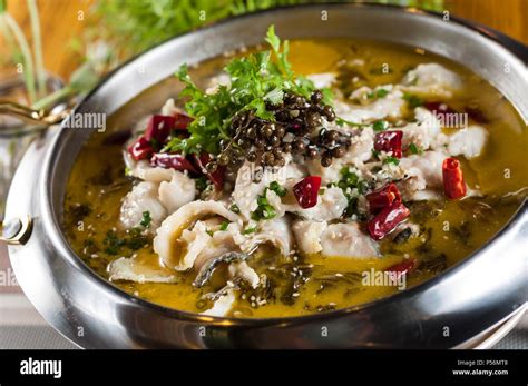 Steamed Fish Head with Pickled Cabbage: