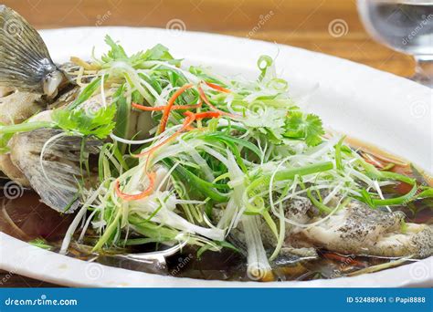 Steamed Whole Garoupa with Soy Sauce: