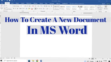 Step 1: Create a New Document