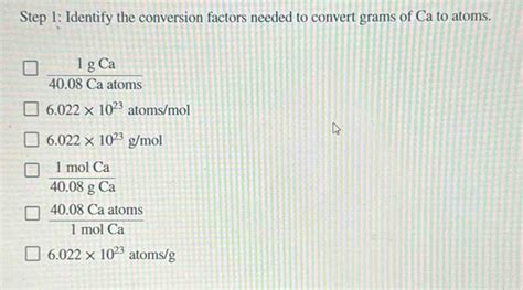 Step 1: Identify the Conversion Factor