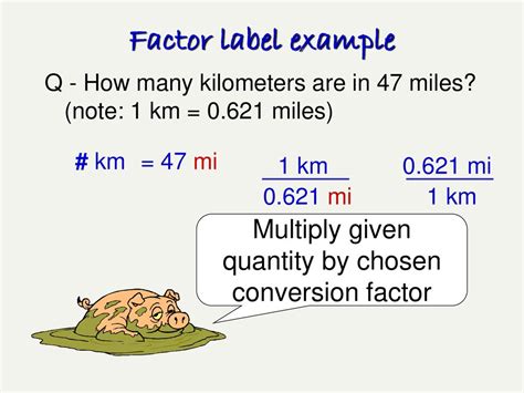 Step 1: Multiply Kilometers by Conversion Factor