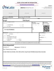 Step 1: Obtain Your Swab Test Requisition