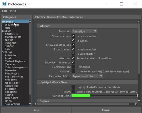 Step 1: Open the Maya Preferences Window