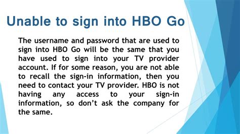 Step 1: Sign into HBO Go