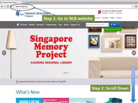 Step 1: Visit the NLB website