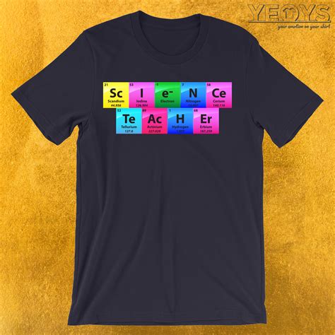 Step into the world of science and fashion with a table of elements shirt.