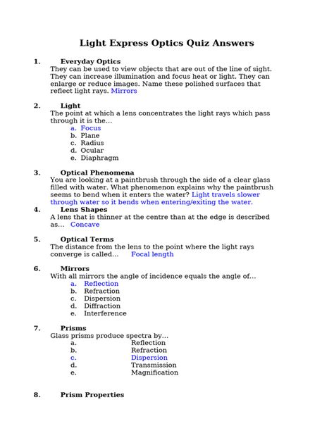 Stephenmurray Optics Basics Answers Key Free Ebook Kindle Editon