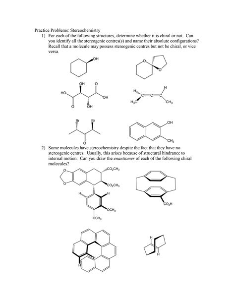 Stereochemistry Practice Problems And Answers Kindle Editon