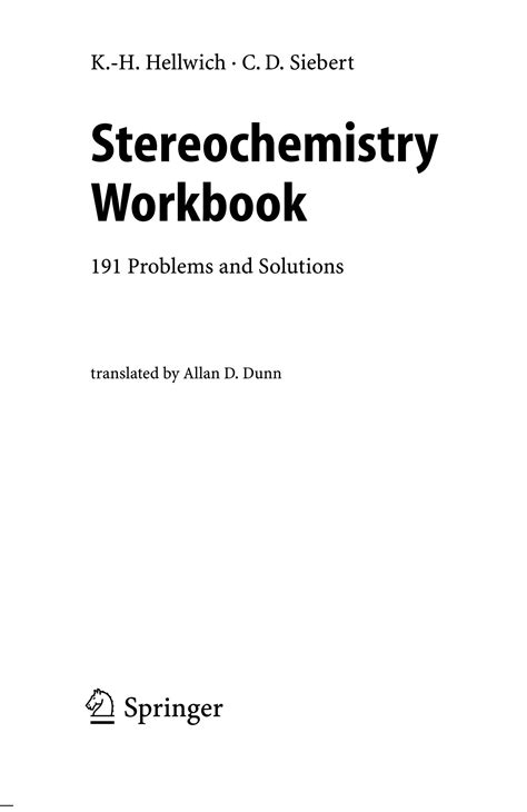 Stereochemistry Workbook 191 Problems Solutions Doc