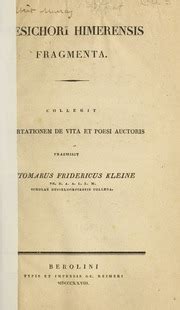 Stesichori Himerensis Fragmenta Collegit Dissertationem de Vita Et Poesi Auctoris Epub