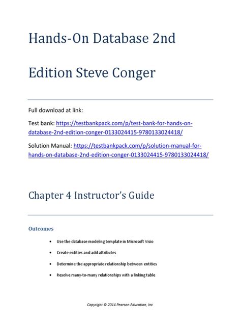 Steve Conger Hands On Database Answers Kindle Editon