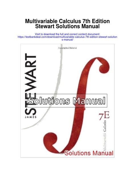 Stewart Multivariable Calculus 7th Edition Solutions Download Kindle Editon