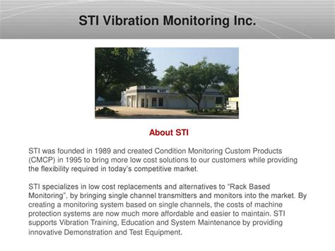 Sti Solution Sales Vibration Monitoring Inc Low Reader