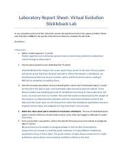 Stickleback Virtual Lab Answers PDF