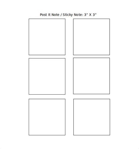 Sticky Note Template Word