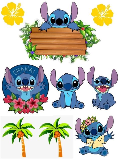Stitch Cake Topper Printables
