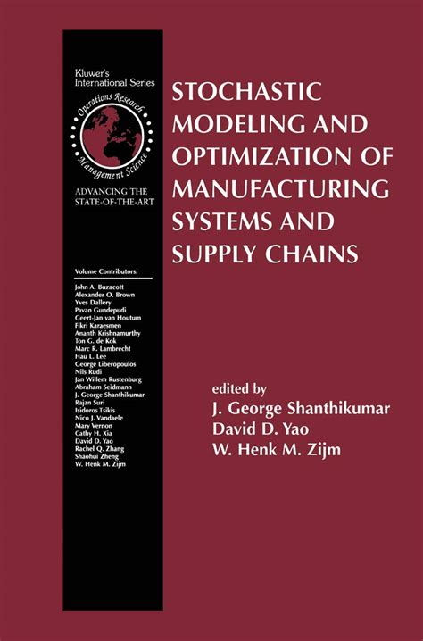 Stochastic Modeling and Optimization of Manufacturing Systems and Supply Chains 1st Edition Epub