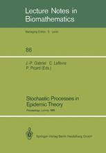 Stochastic Processes in Epidemic Theory Proceedings of a Conference Held in Luminy Doc