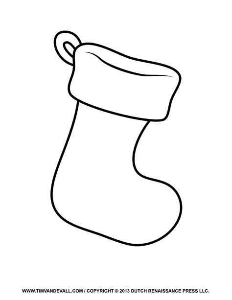 Stocking Template To Color