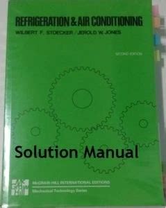 Stoecker Refrigeration Air Conditioning Solution Manual Epub