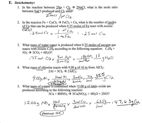 Stoichiometry Practice Problems For Answers Epub