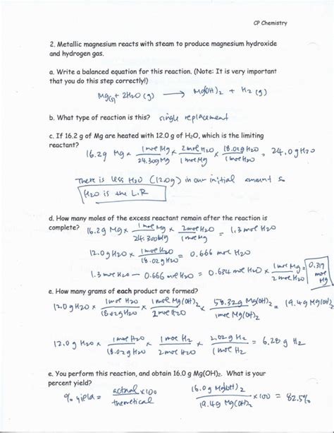 Stoichiometry Study Guide Answer Key Pdf Ebook Kindle Editon