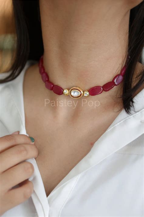 Stone Choker Necklace: Enhance Your Style with a Touch of Grace