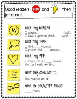 Stop And Jot Anchor Chart