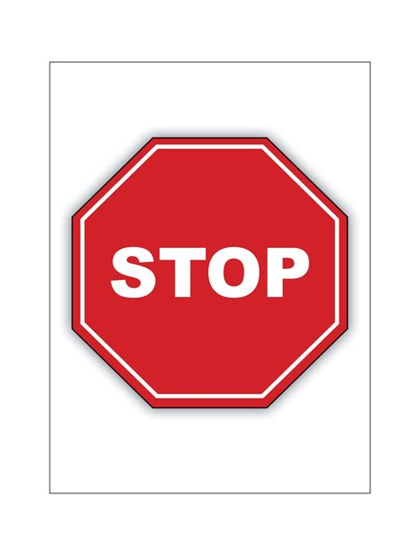 Stop Sign Printables