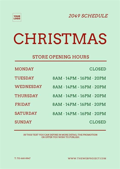 Store Timings on Weekdays