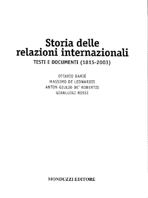 Storia delle relazioni