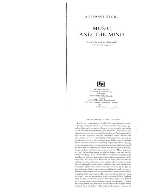 Storr Music and the Mind pdf PDF