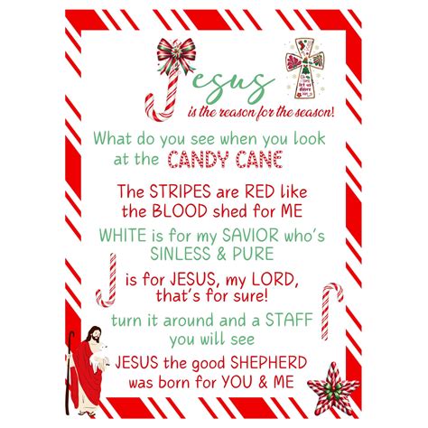 Story Of The Candy Cane Christian Printable