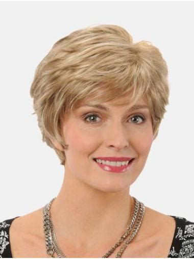 Straight 8" Monofilament Synthetic Blonde Short High Quality Lace Wig