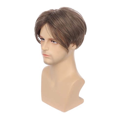 Straight Brown Layered Men Wig That Look Real